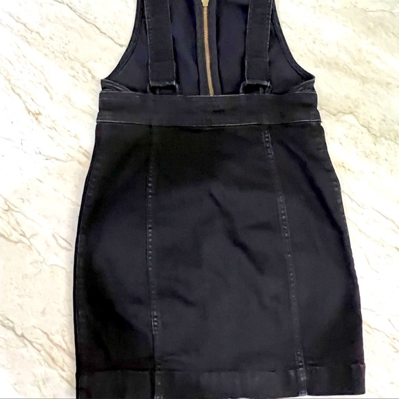 Free People Black Jean Overalls Dress - Picture 5 of 8